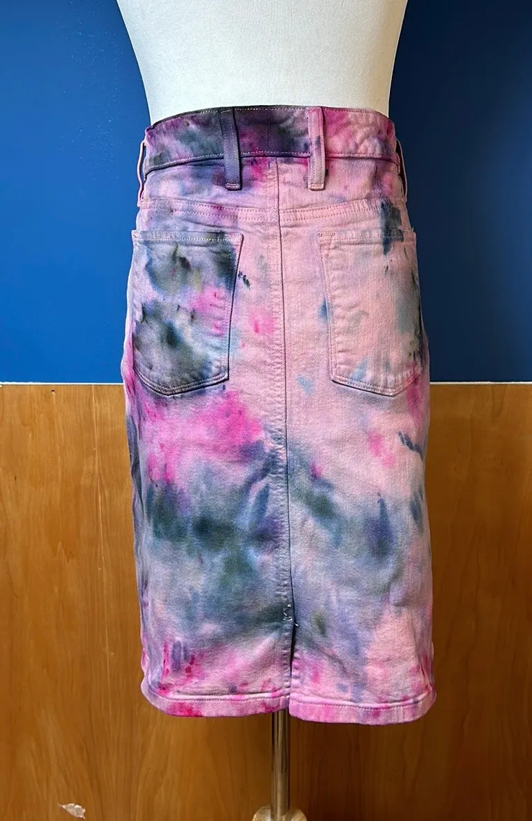 8 reg denim Tye dye skirt