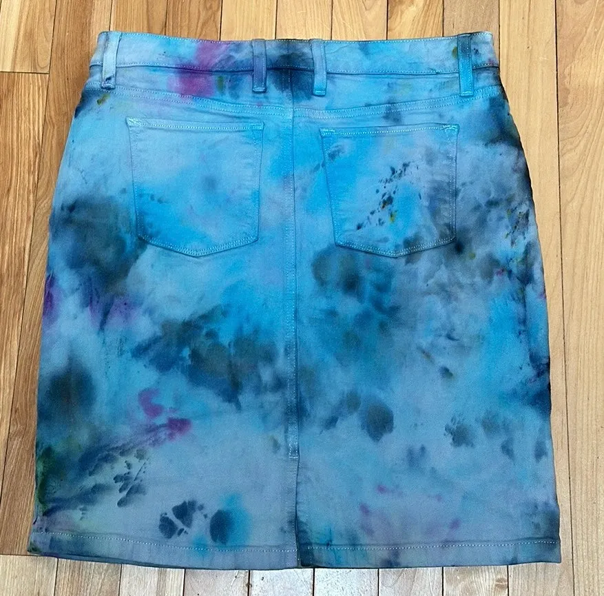 8 reg Tye dye denim skirt