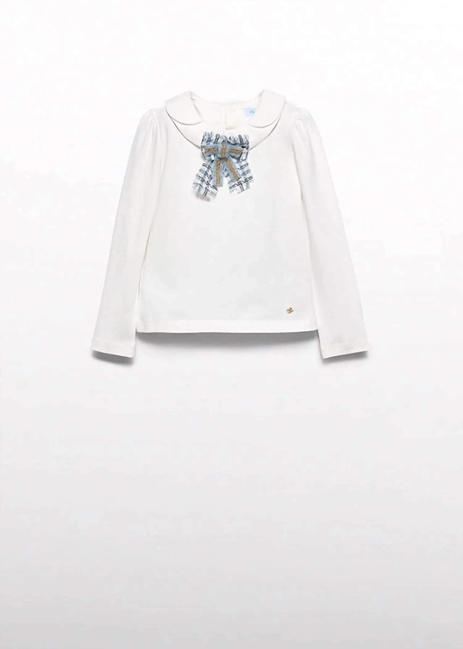 Abel & Lula - Girl's Long Sleeve Shirt with Bow Applique