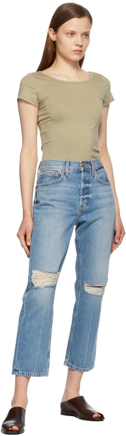 B Sides Blue Marcel Relaxed Straight Jeans