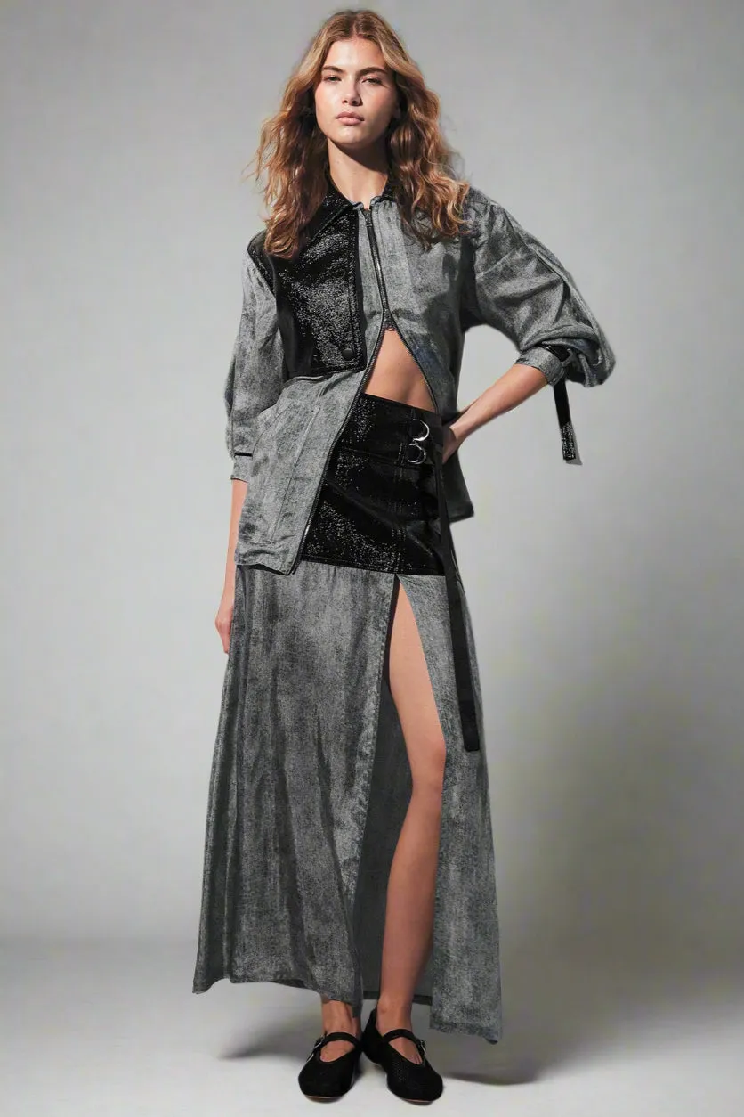 DENIMESQUE SLIT SKIRT