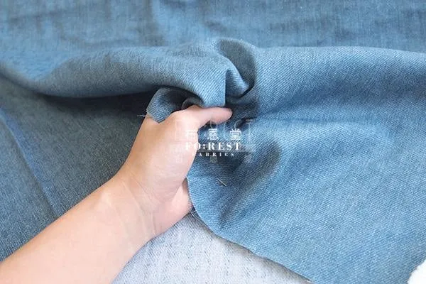 double gauze - faux denim fabric