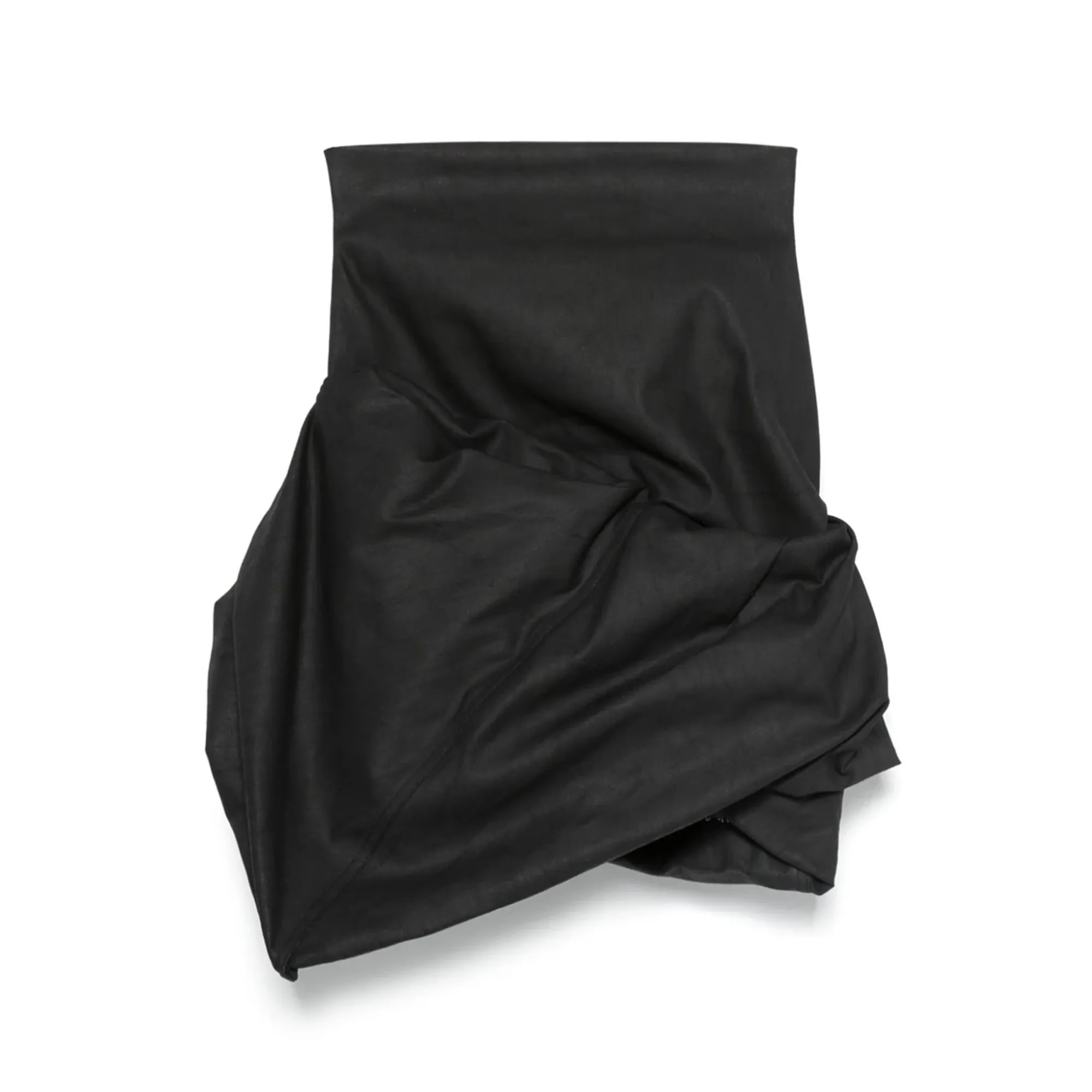 Draped Mini Chalk Stretch Denim Skirt