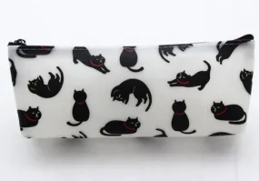  G89 White Black Kitty Cat Pencil Case