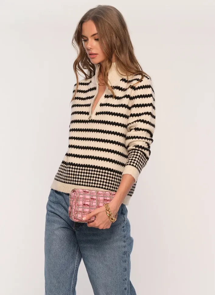 Heartloom Delina Stripe Ivory Sweater