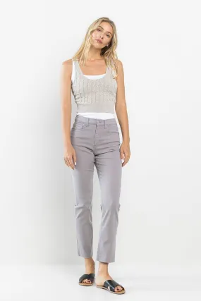 HIGH RISE SLIM STRAIGHT CROP JEANS  / SP-P11972SG