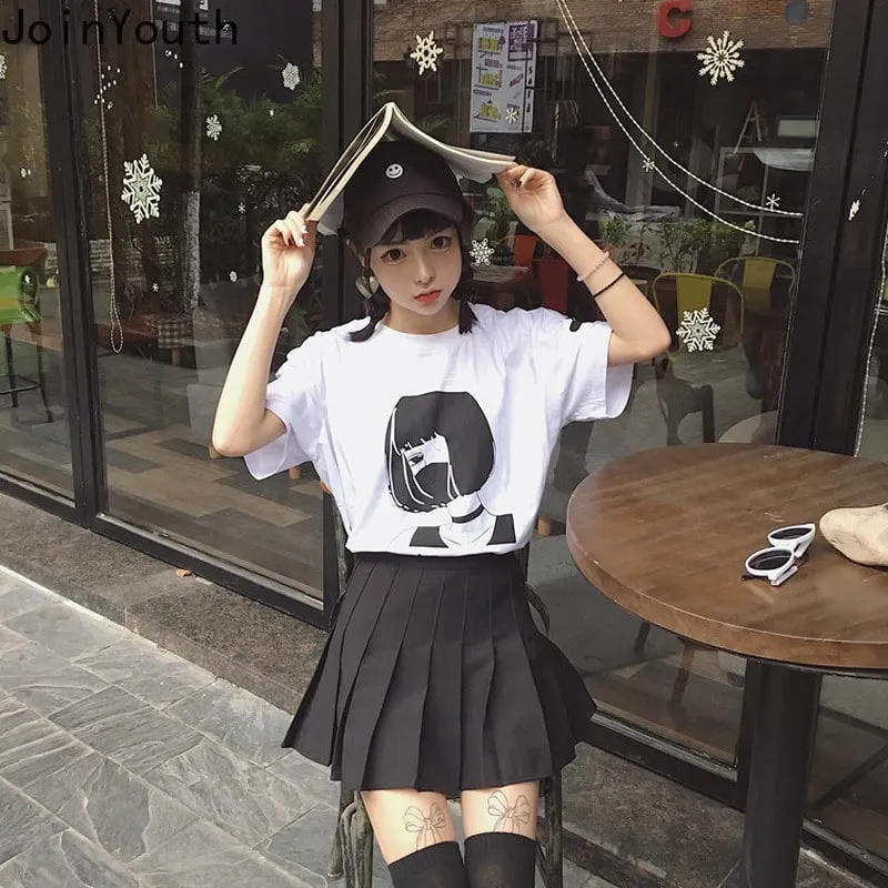 Kawaii Girly Letter Print Vintage T-Shirt