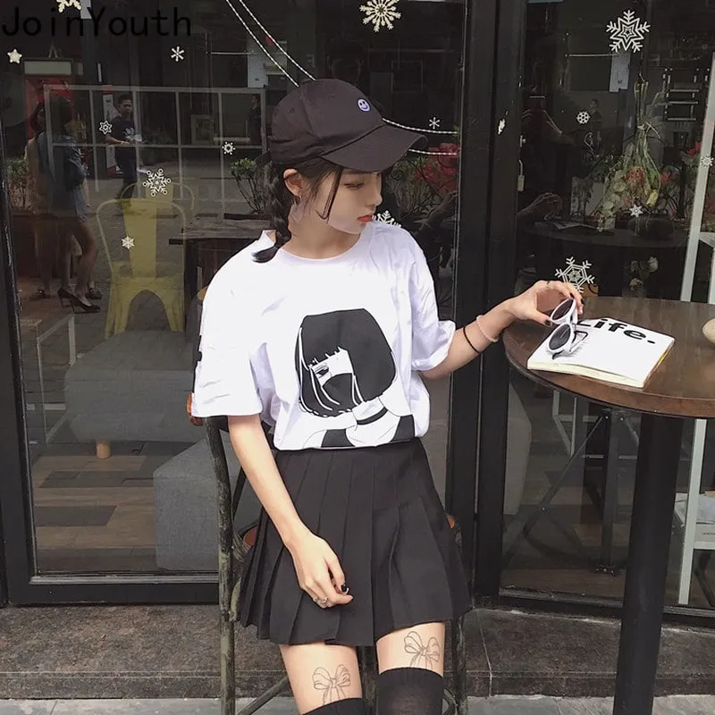 Kawaii Girly Letter Print Vintage T-Shirt