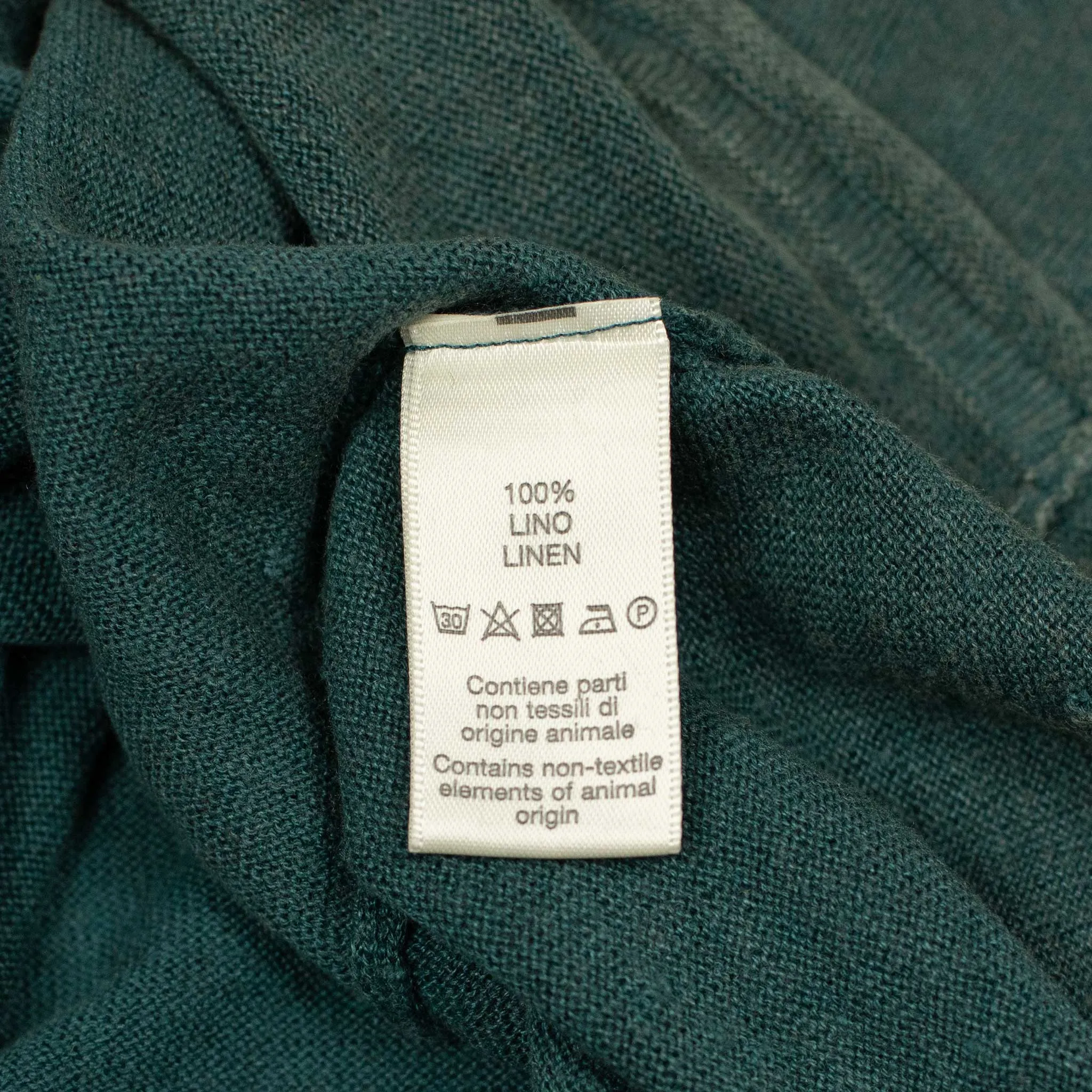 Knit short sleeve henley tee in faded petrol linen (restock)
