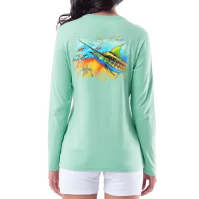 Ladies Fire & Ice Long Sleeve Crew Neck T-Shirt