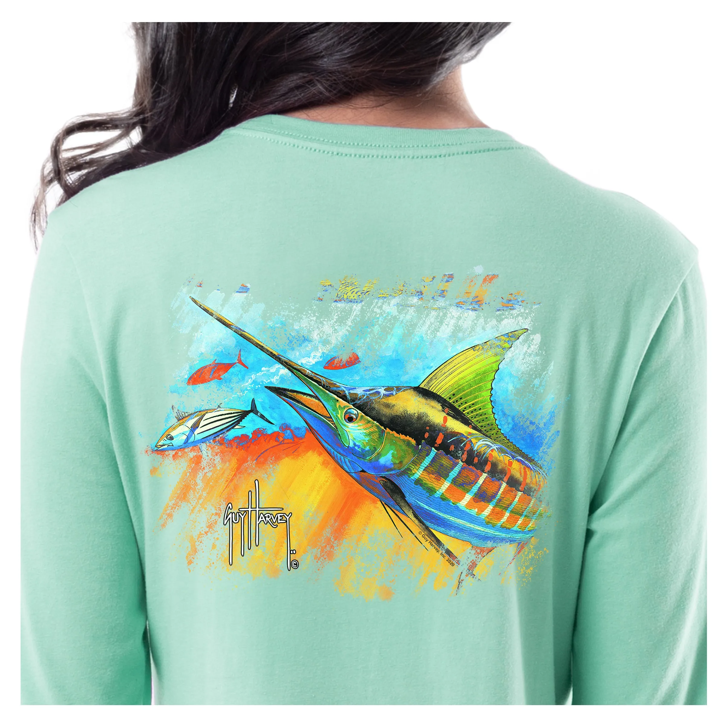 Ladies Fire & Ice Long Sleeve Crew Neck T-Shirt