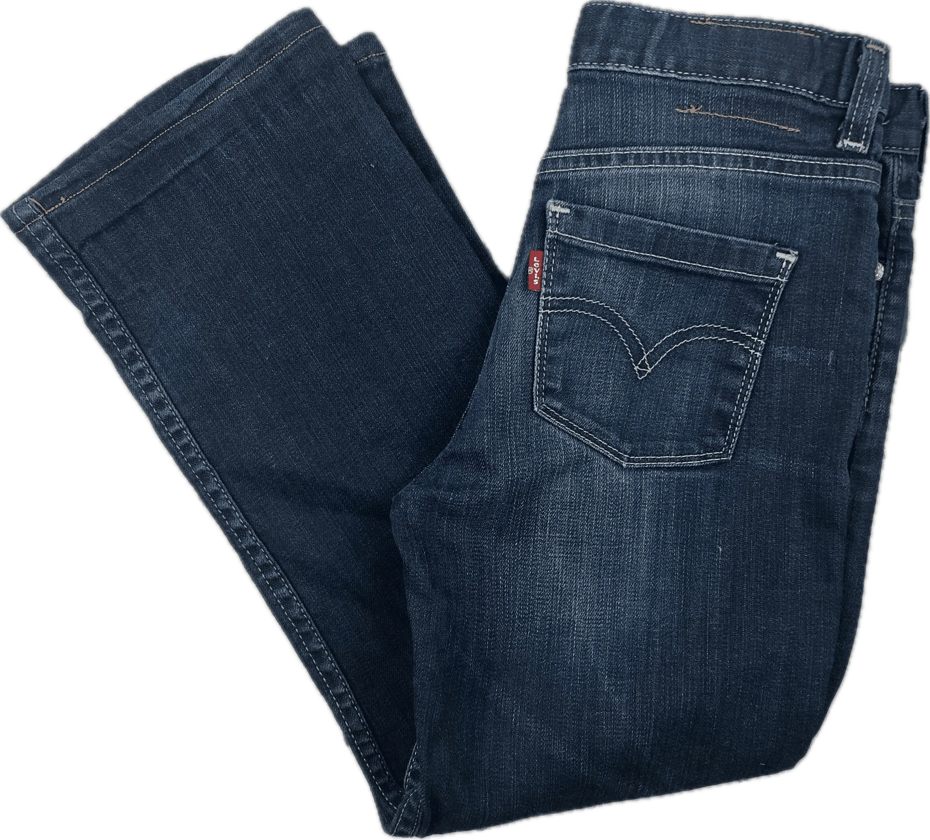 Levis Girls Stretch Straight Leg Jeans - Size 12Y