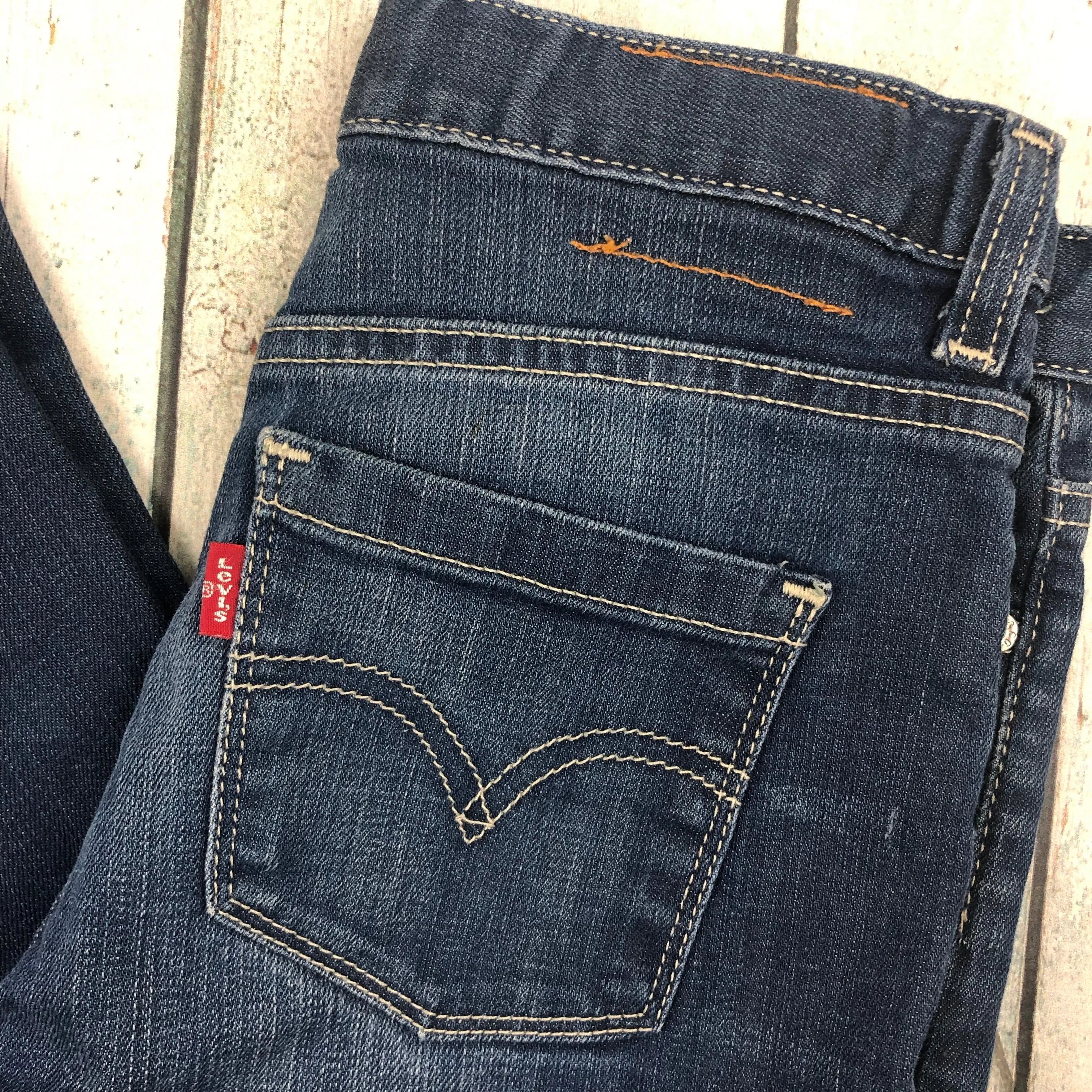 Levis Girls Stretch Straight Leg Jeans - Size 12Y