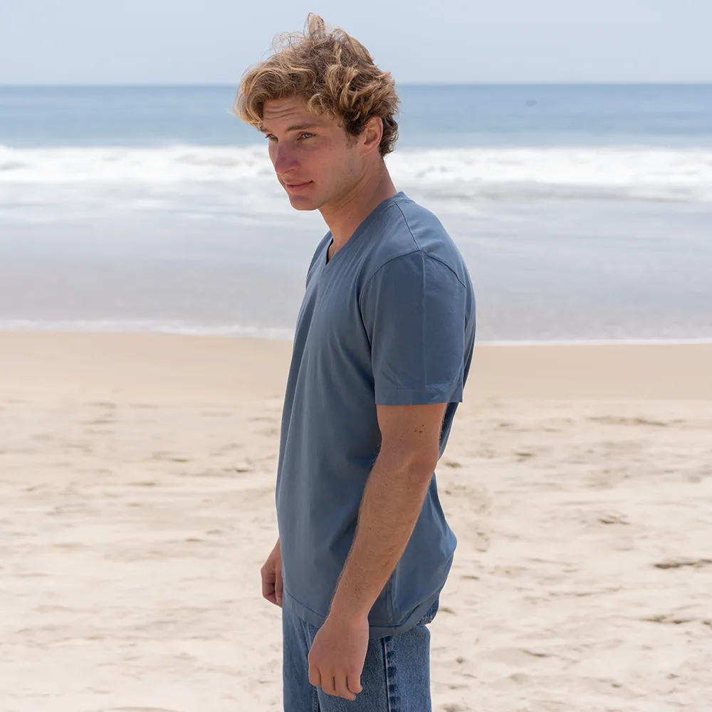 Mens Short Sleeve V-neck
