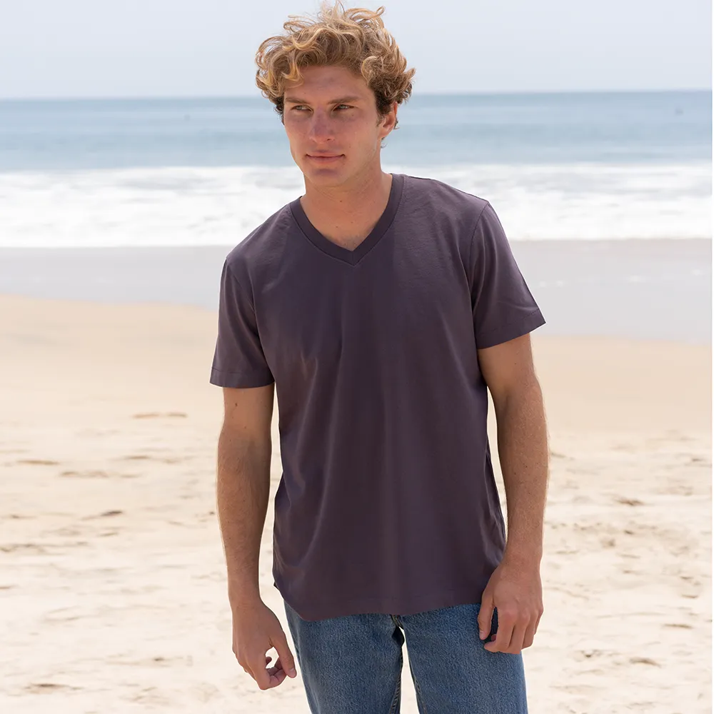 Mens Short Sleeve V-neck