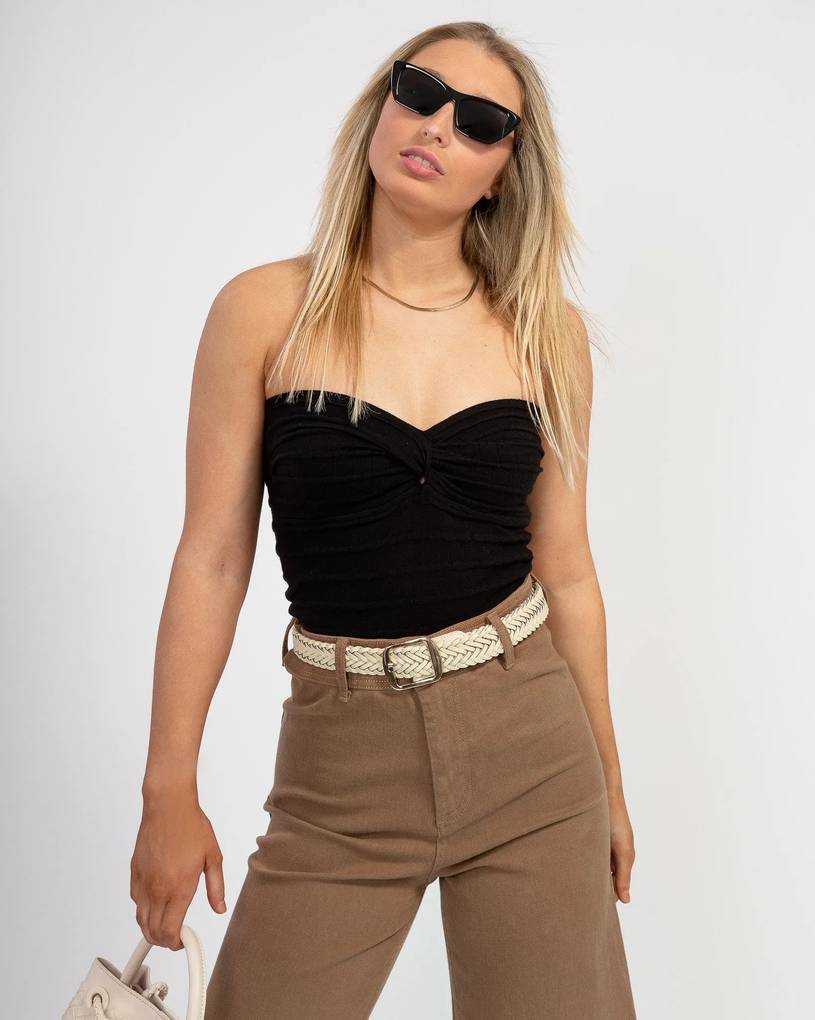 Mixed Signals Tube Top: Black