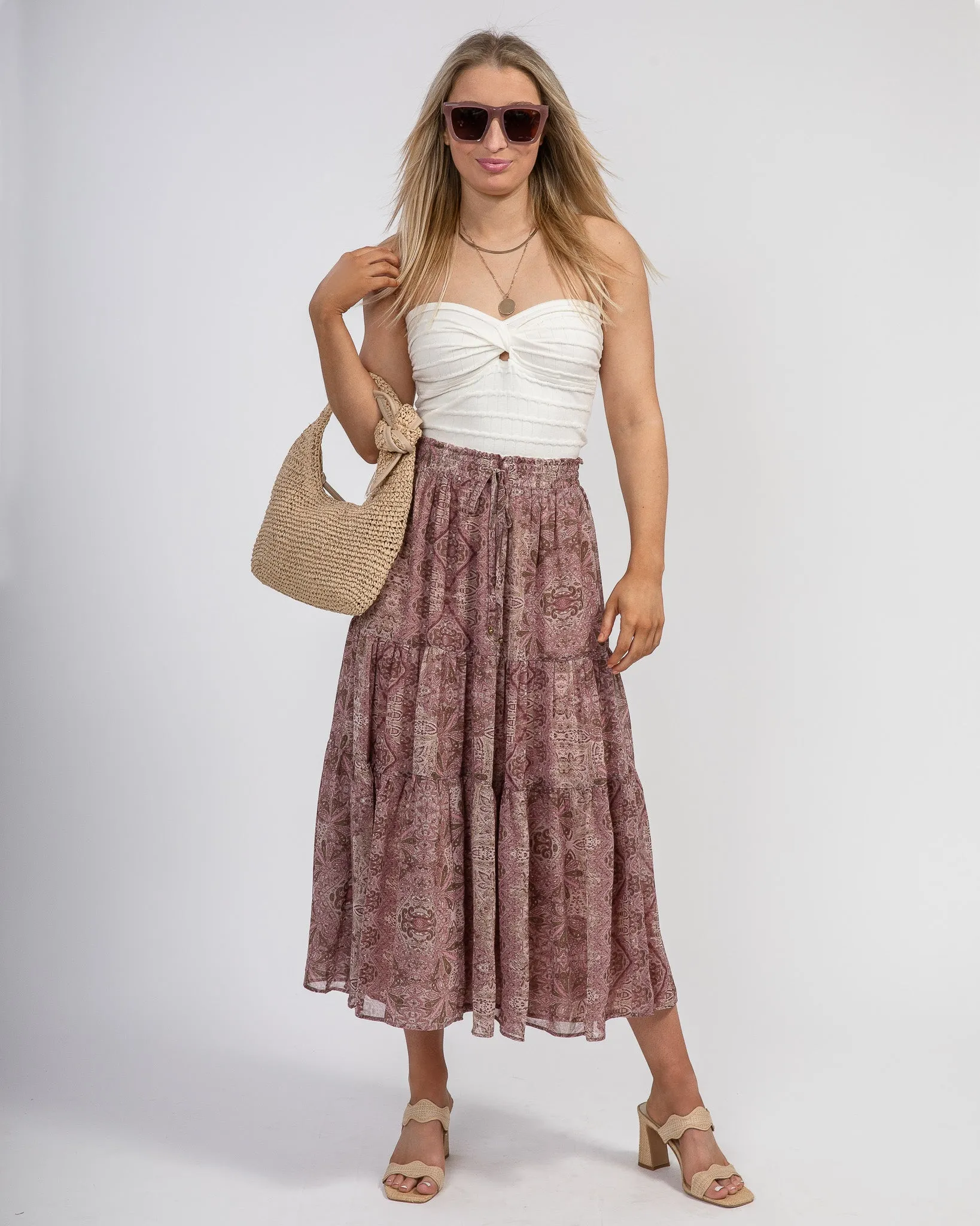 Mixed Signals Tube Top: White