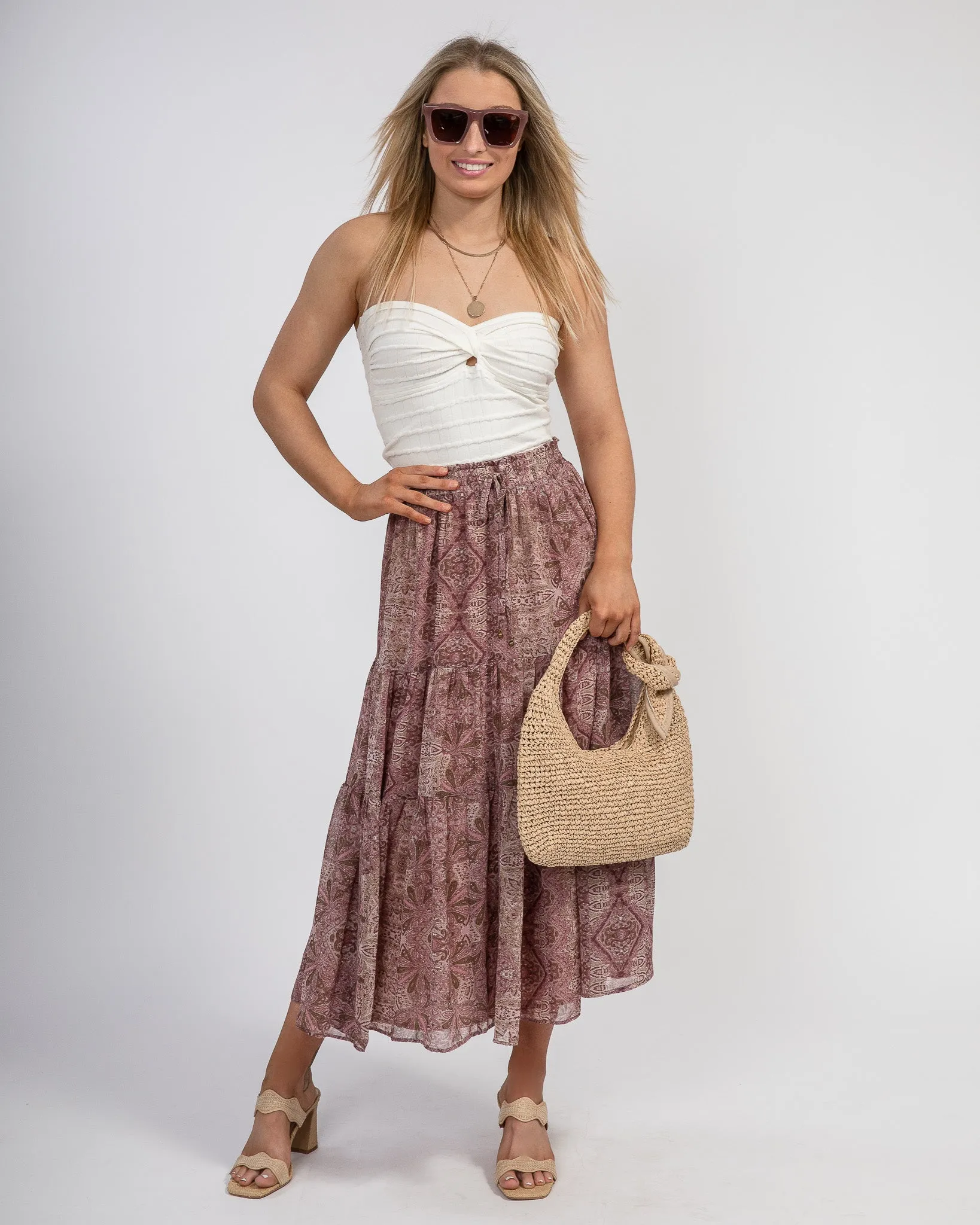 Mixed Signals Tube Top: White