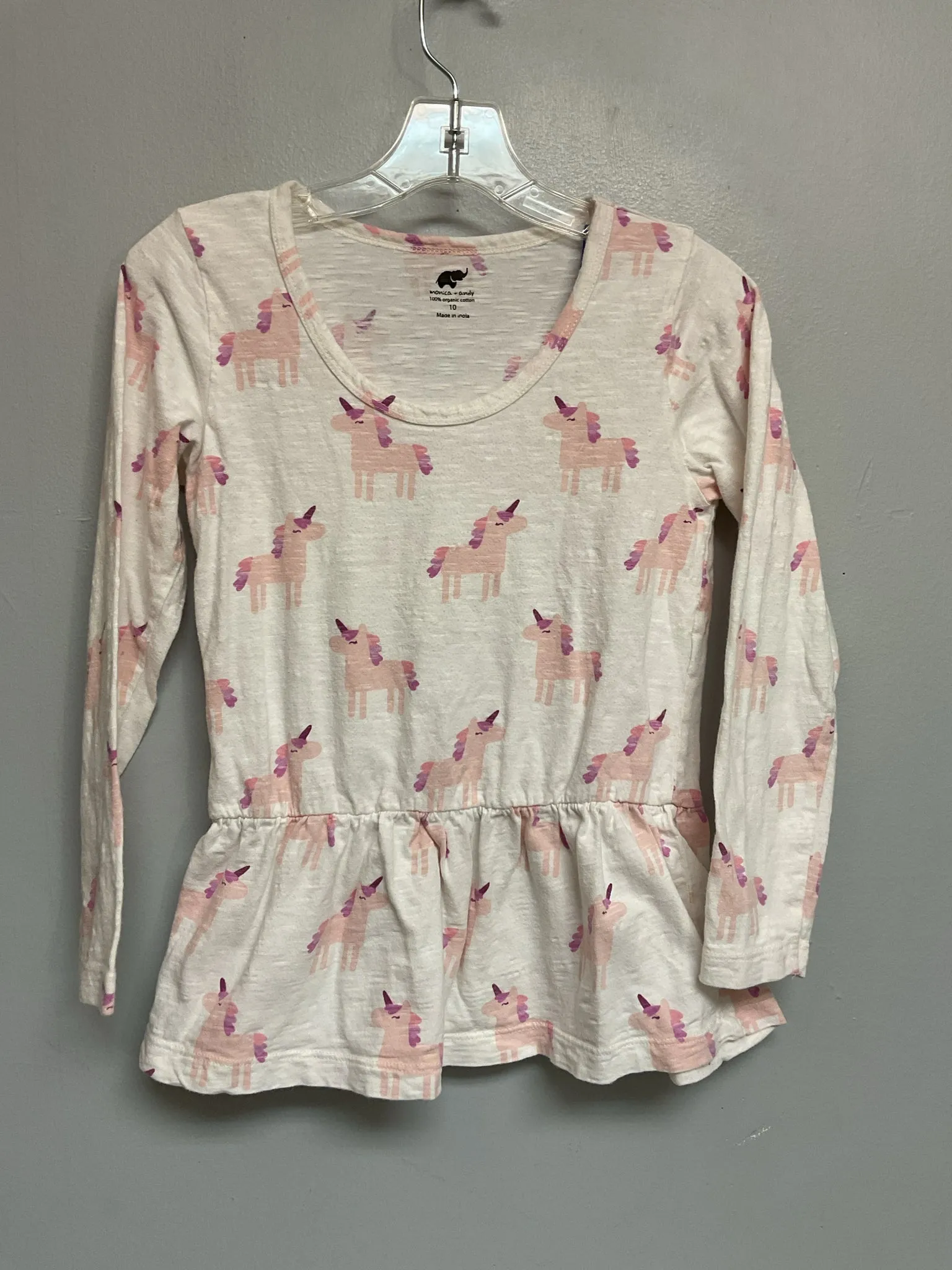 monica   andy Size 10 Pink Cotton Big Girls Tees/Polos/Tunics