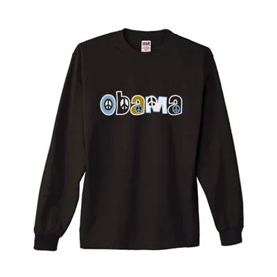 Obama Peace Sign Long Sleeve T-Shirt