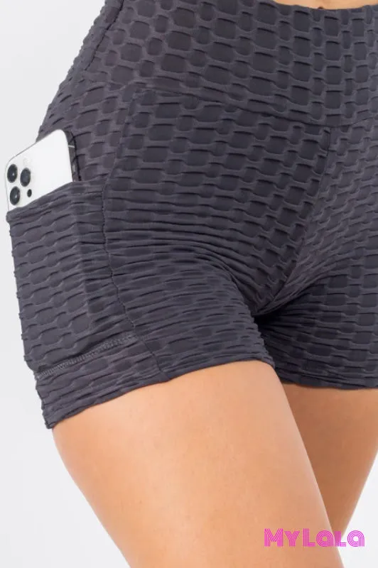 Pocket Booty Lift Shorts (Charcoal)