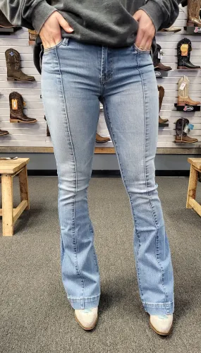 STETSON WOMENS HIGH RISE JEAN FLARE WITH SEAM