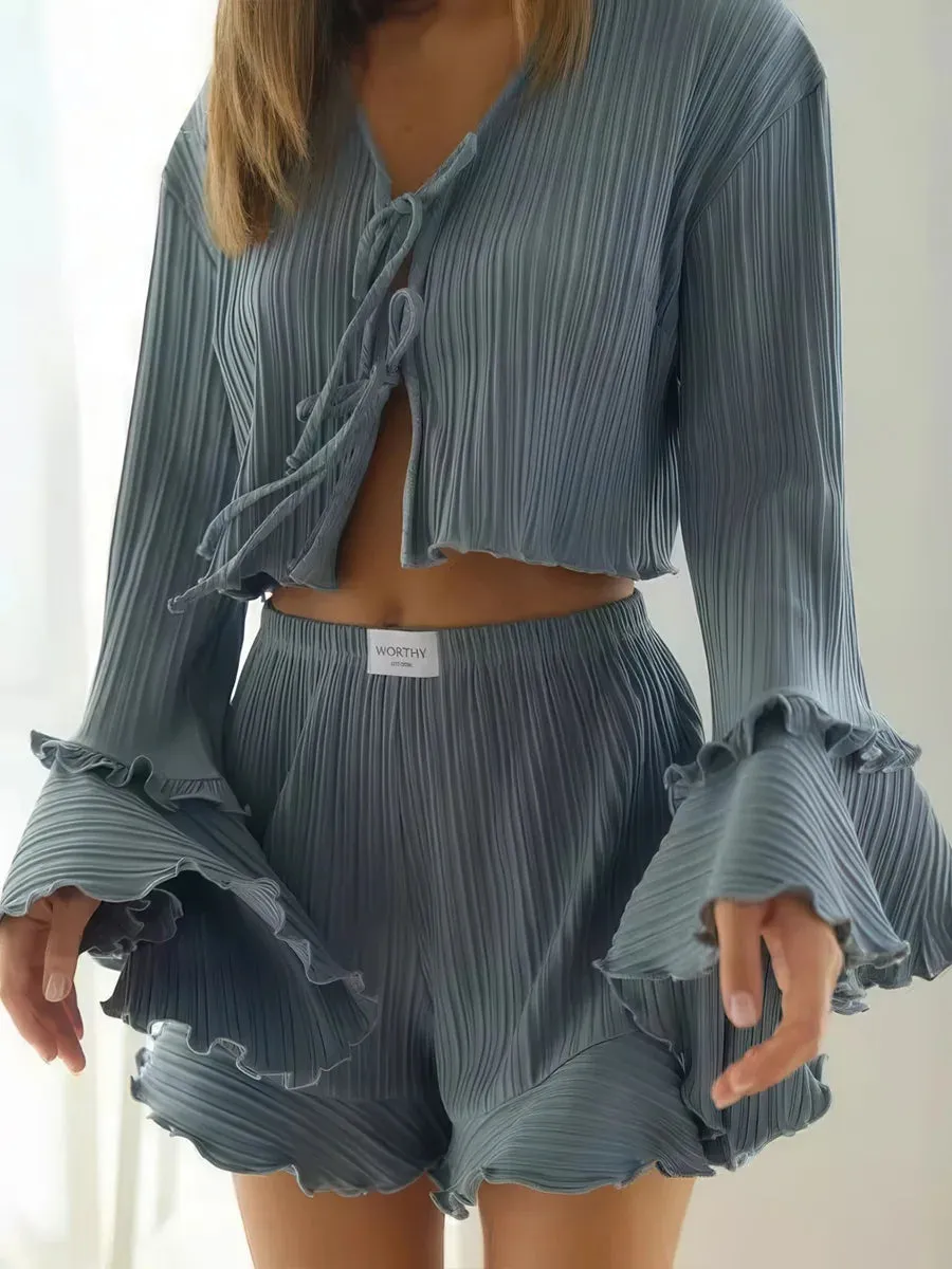 Versatile short two-piece suit loungewear