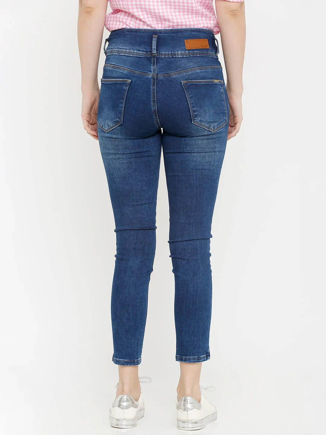 Women Blue Super High-Rise Slim Fit Jeans